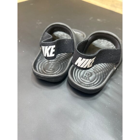 Nike Baby Sandals Black Slip-On 5C Toddler Shoes Comfortable Elastic Strap - Picture 3 of 5